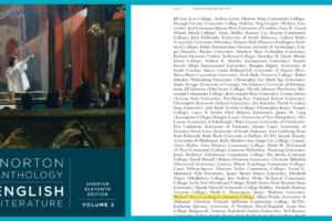 Acknowledgment in The Norton Anthology of English Literature, 11th edition